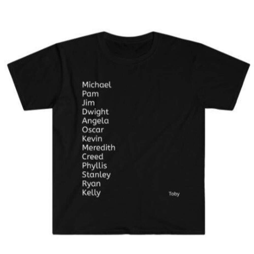 The Office Names T Shirt Black Funny NBC Michael Scott, Dwight Schrute